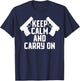 Keep Calm and Carry on Gun Shirt Tactical Pistol T-Shirt - T-Shirt | Navy