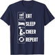 Funny Cheerleading Art For Teen Girl Women Cheerleader Cheer T-Shirt - T-Shirt | Navy