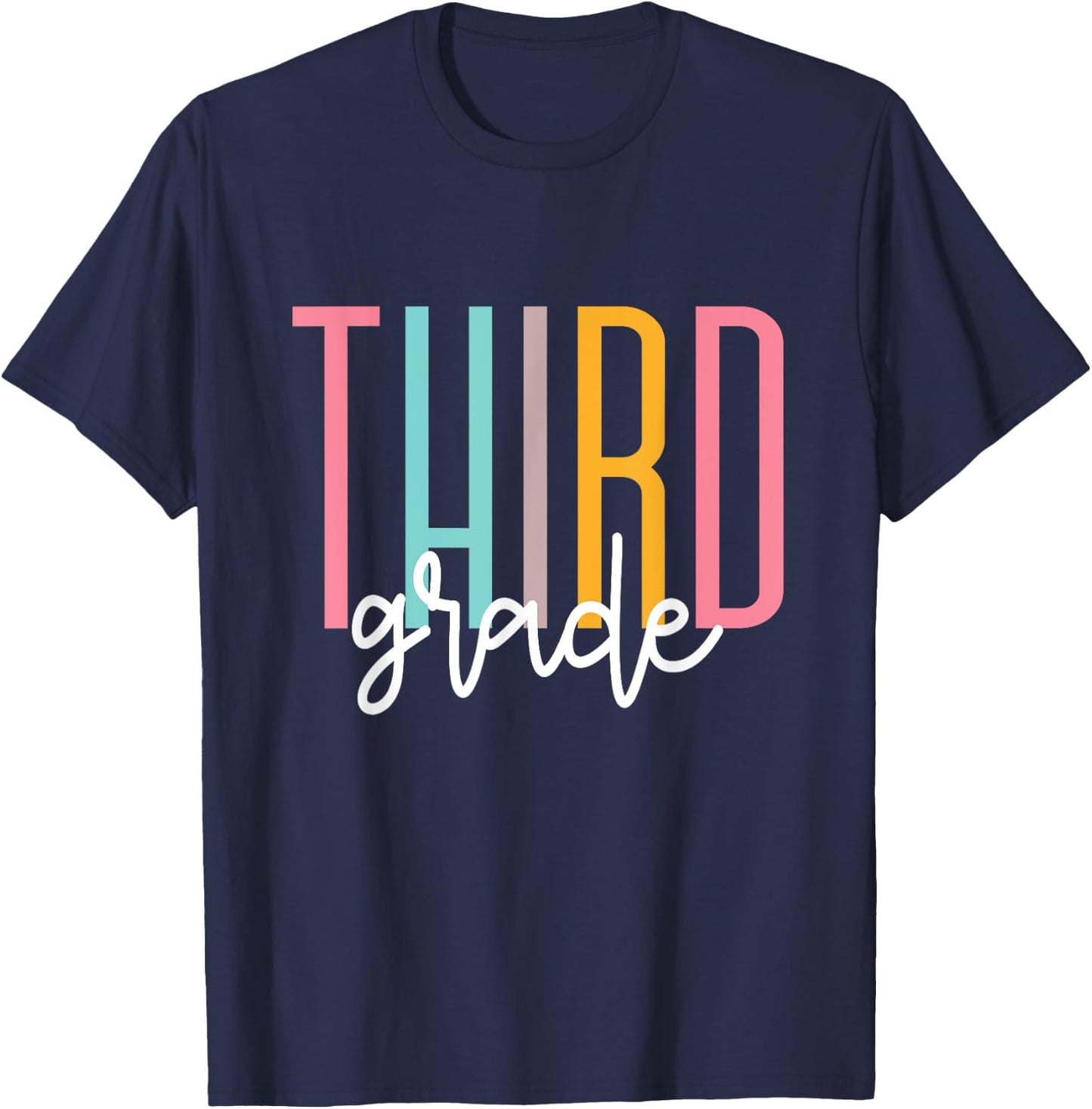 Third Grade Girls Boys Teacher Team 3rd Grade Squad T-Shirt - T-Shirt | Navy