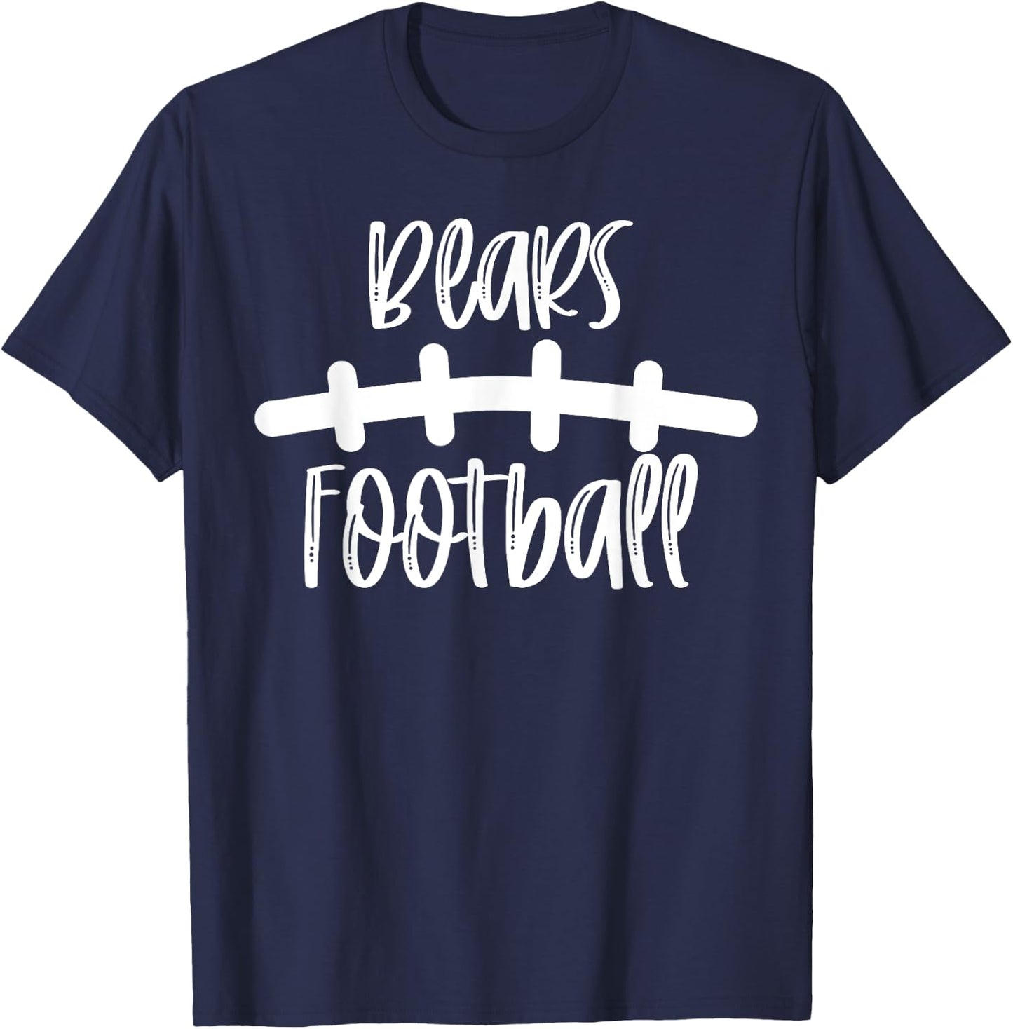 Bears Football School Spirit Team Mascot Game Night T-Shirt - T-Shirt | Navy