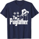 Pug-father Dog Dad Puppy Paw Print Funny Animal Fathers-Day T-Shirt - T-Shirt | Navy