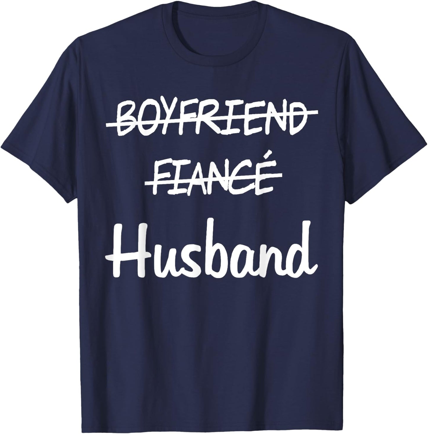 Boyfriend Fiance Husband T-Shirt - T-Shirt | Navy