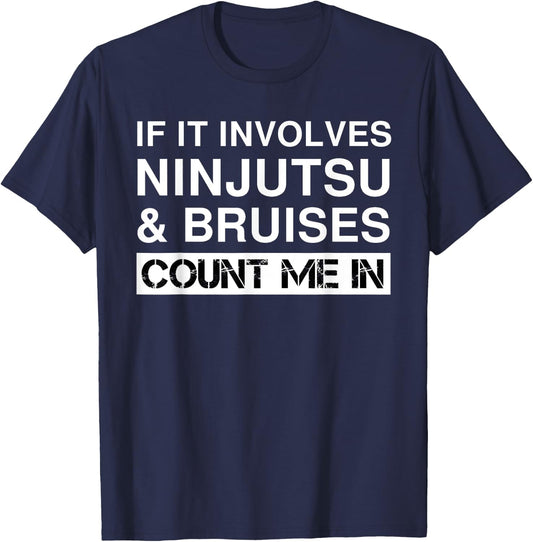Funny Ninjutsu Fighter Fighting Martial Arts T-Shirt - T-Shirt | Navy