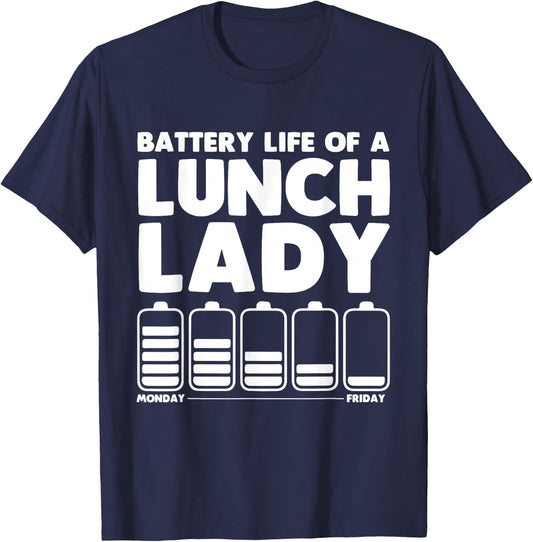 Funny Lunch Lady Art Women Cafeteria Lunch Monitor T-Shirt - T-Shirt | Navy