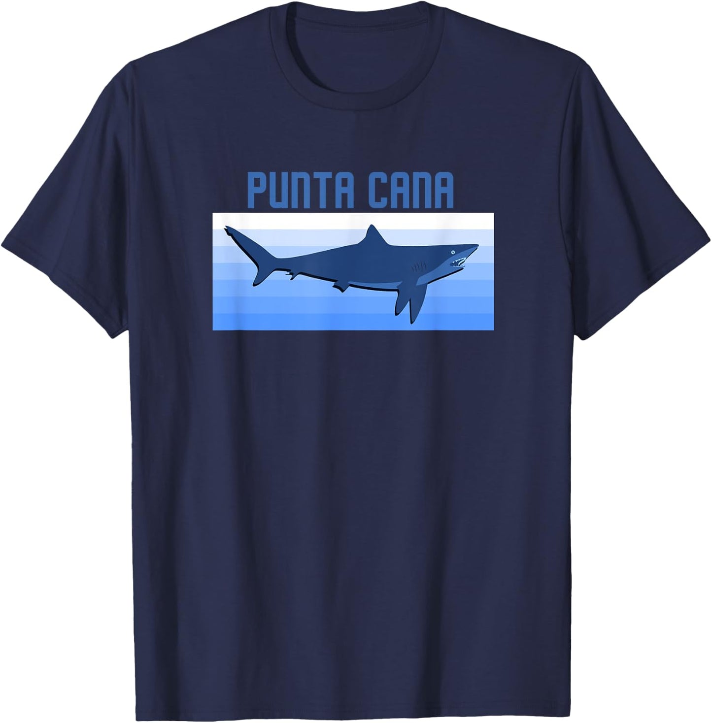 Punta Cana Dominican Republic Retro Shark Souvenir T-Shirt - T-Shirt | Navy