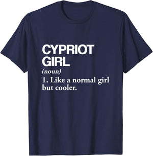 Cypriot Girl Definition Cyprus Flag Country Language T-Shirt - T-Shirt | Navy