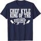 Chef Kyle Is King of The Barbecue BBQ Grilling Master T-Shirt - T-Shirt | Navy