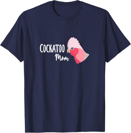 Cockatoo Mom - Galah Cockatoo Parrot T-Shirt - T-Shirt | Navy