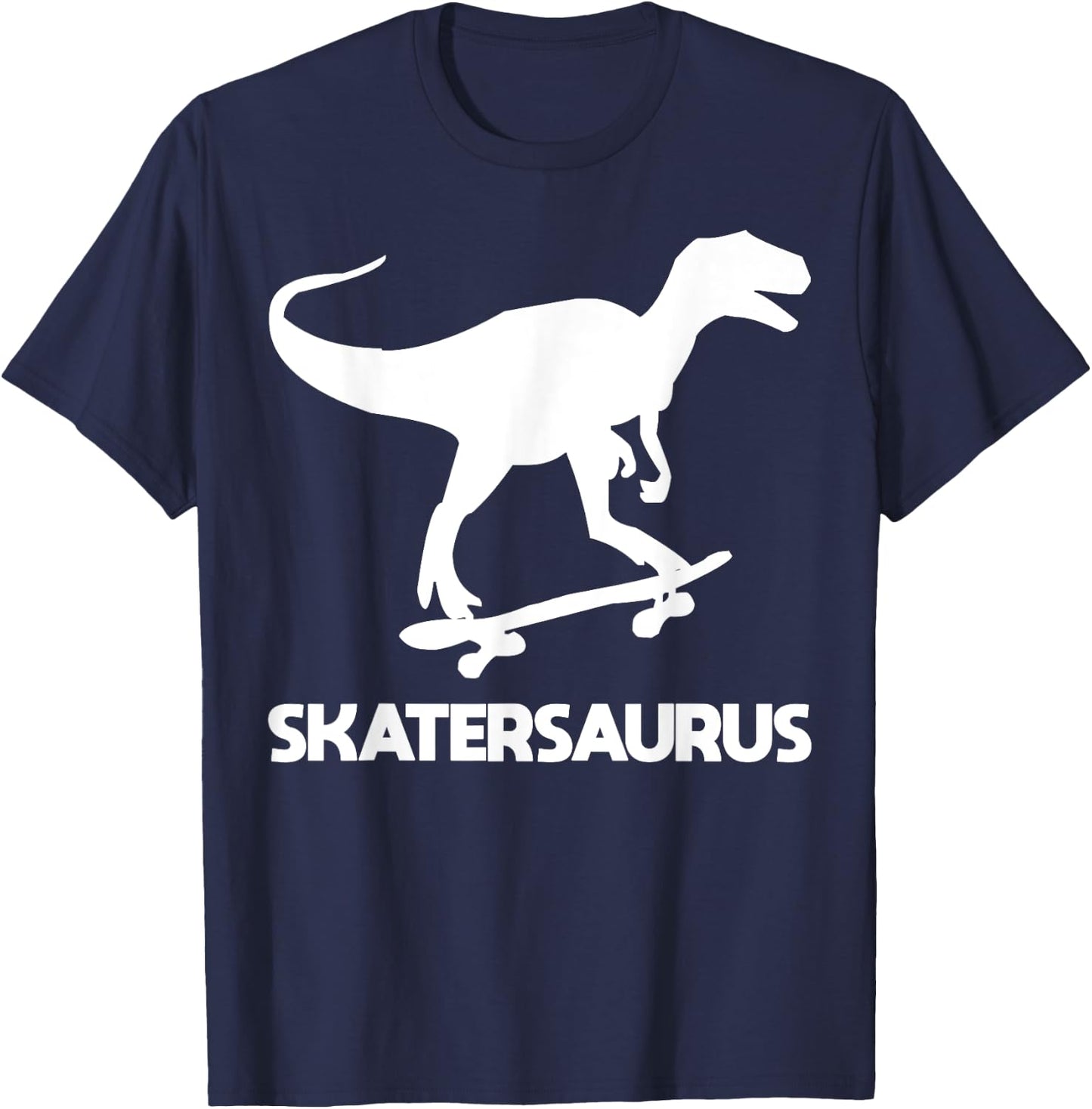 Dinosaurs Skate On Skateboard Shirt Skateboarding T-Rex T-Shirt - T-Shirt | Navy