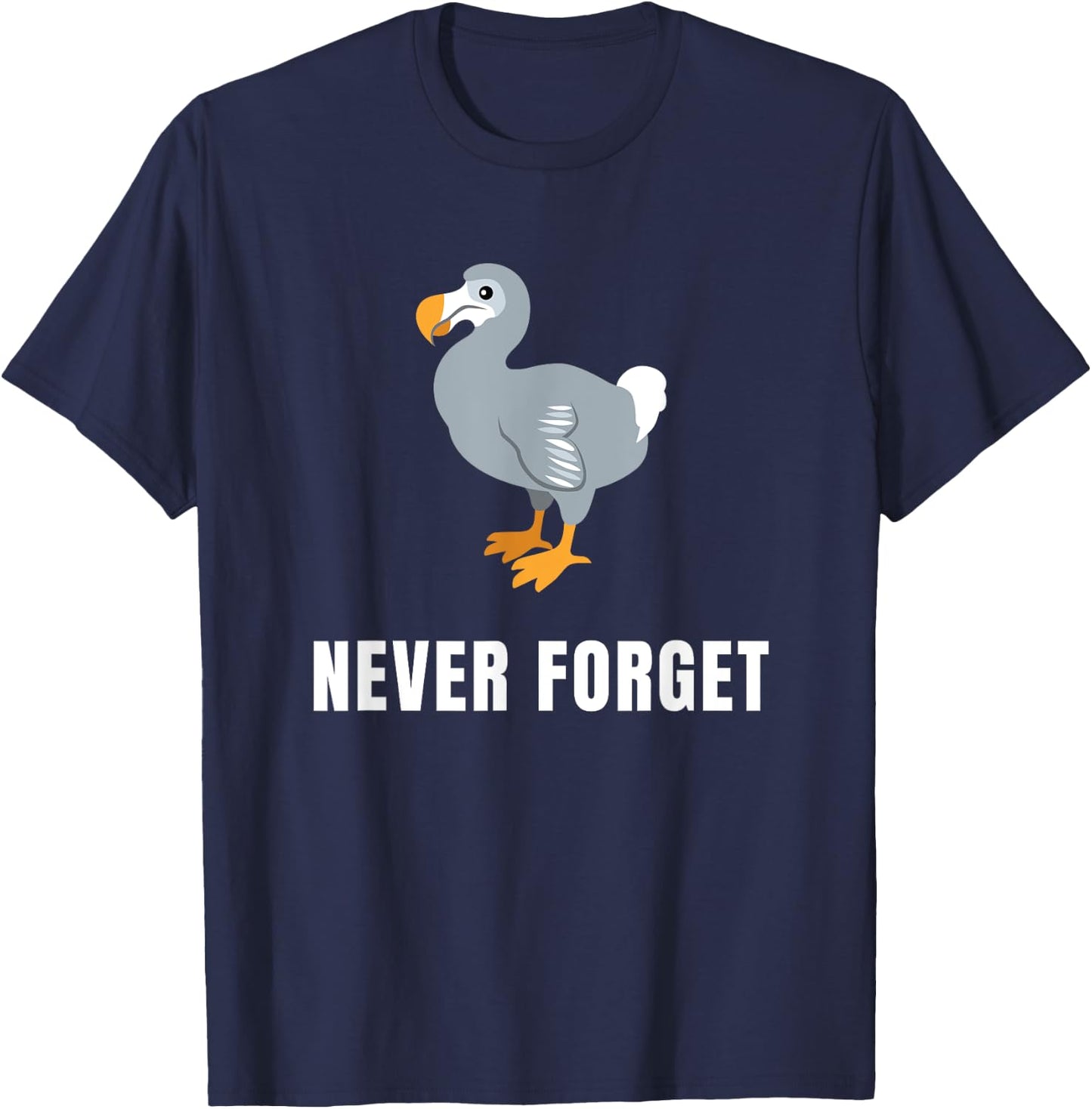 Never Forget The Dodo Funny Extinct Animal T-Shirt - T-Shirt | Navy