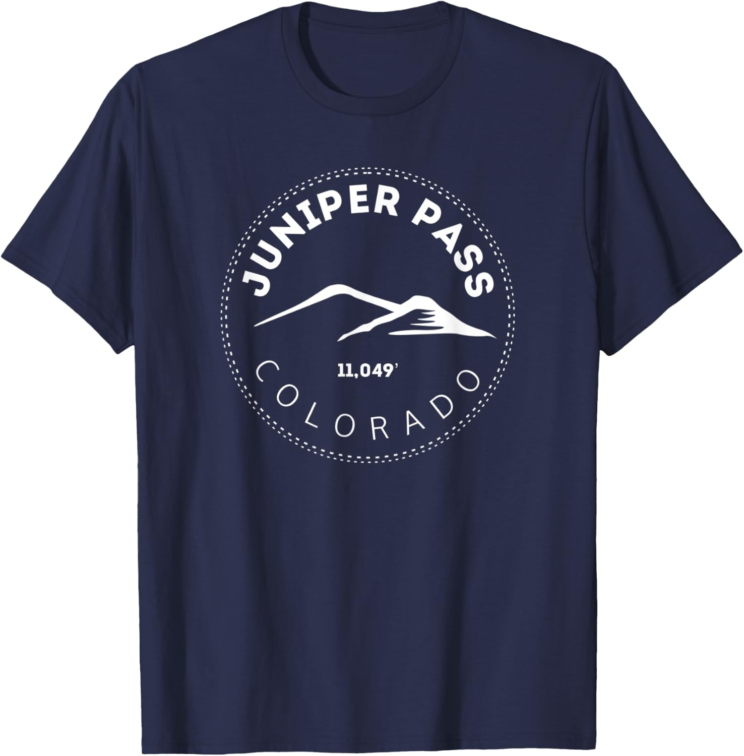 Juniper Pass Colorado - Elevated Mountain Pass T-Shirt - T-Shirt | Navy