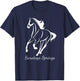 Saratoga Springs Upstate New York Horse Racing T-Shirt - T-Shirt | Navy