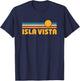 Isla Vista California Retro Vintage Sunset T-Shirt - T-Shirt | Navy