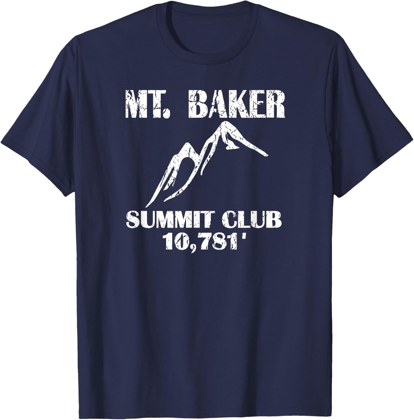 Mt. Baker Summit Club Elevation - Mount Baker T-Shirt - T-Shirt | Navy