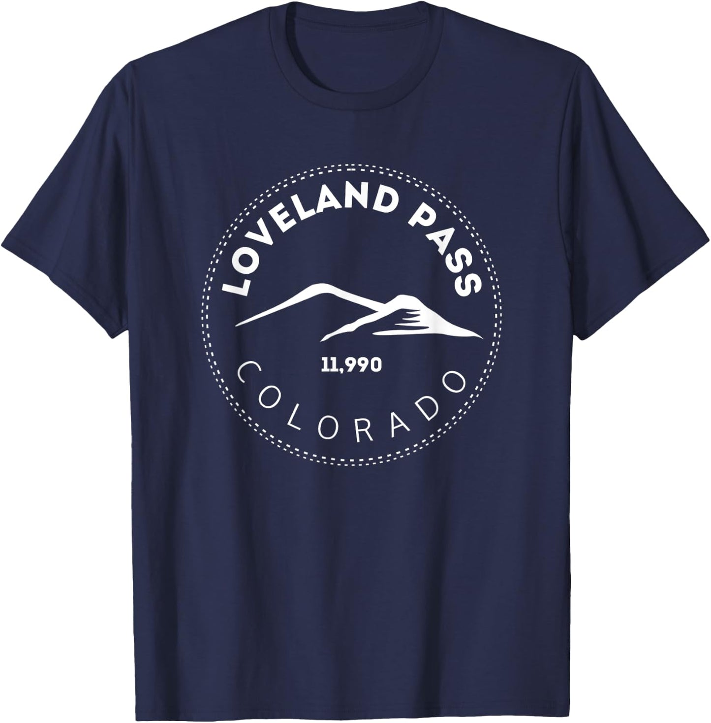 Loveland Pass Colorado Elevated Mountain Backcountry Skiing T-Shirt - T-Shirt | Navy