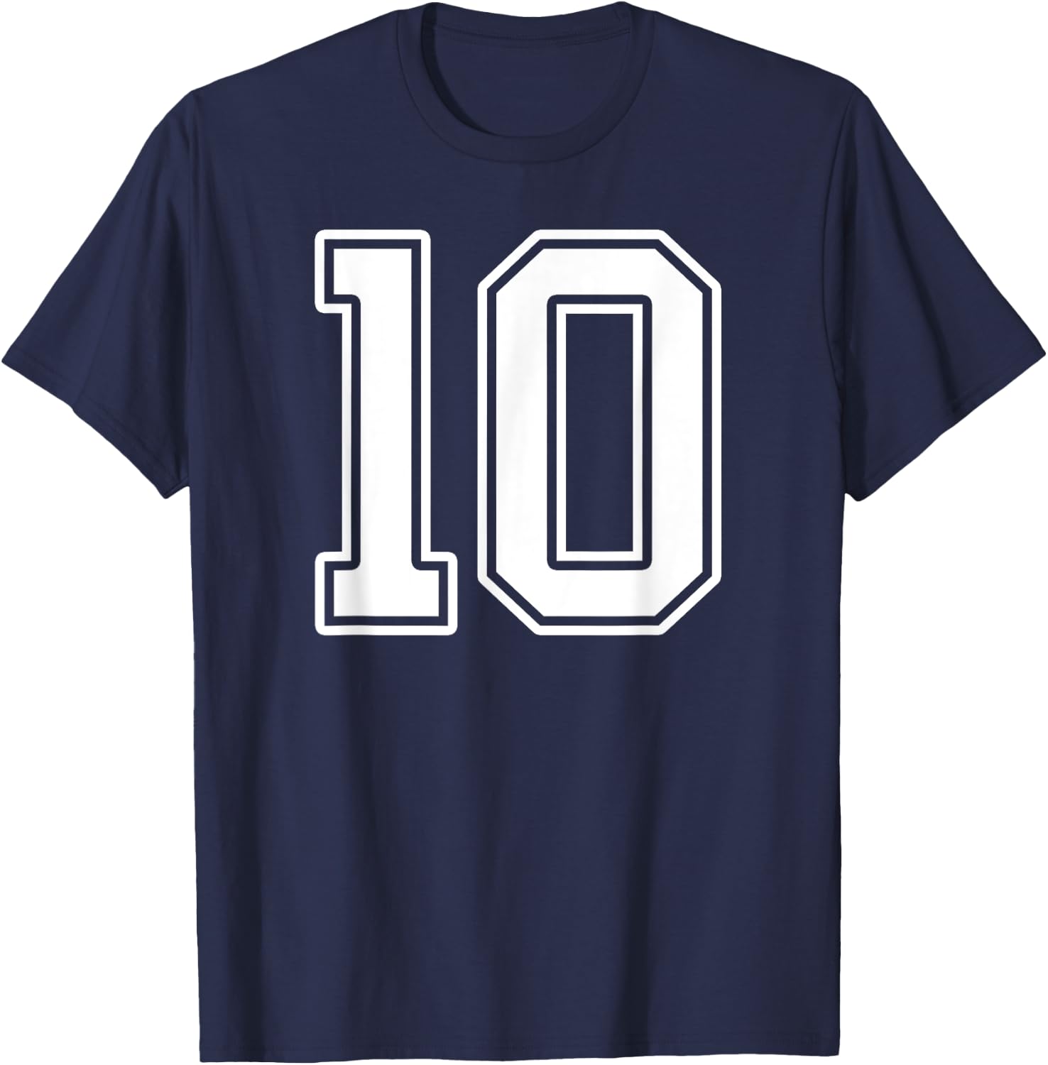 Number 10 Fan Player Jersey Style #10 Men Women Kids T-Shirt - T-Shirt | Navy