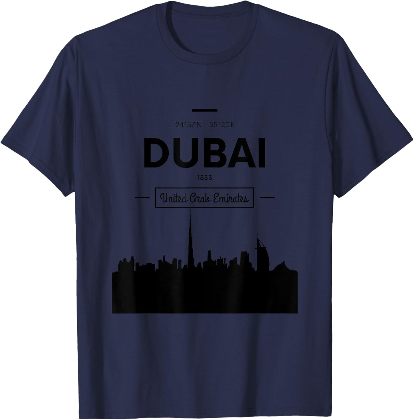 Enjoy Tourists Dubai UAE Novelty Graphic & Cool Designs T-Shirt - T-Shirt | Navy