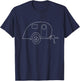 Teardrop Trailer Travel Caravan RV Tiny House Camper T-Shirt - T-Shirt | Navy