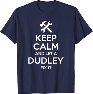 DUDLEY Funny Surname Birthday Family Tree Reunion Gift T-Shirt - T-Shirt | Navy