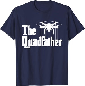 The Quadfather - Drone Pilot Quadcopter Operator RC Flight T-Shirt - T-Shirt | Navy
