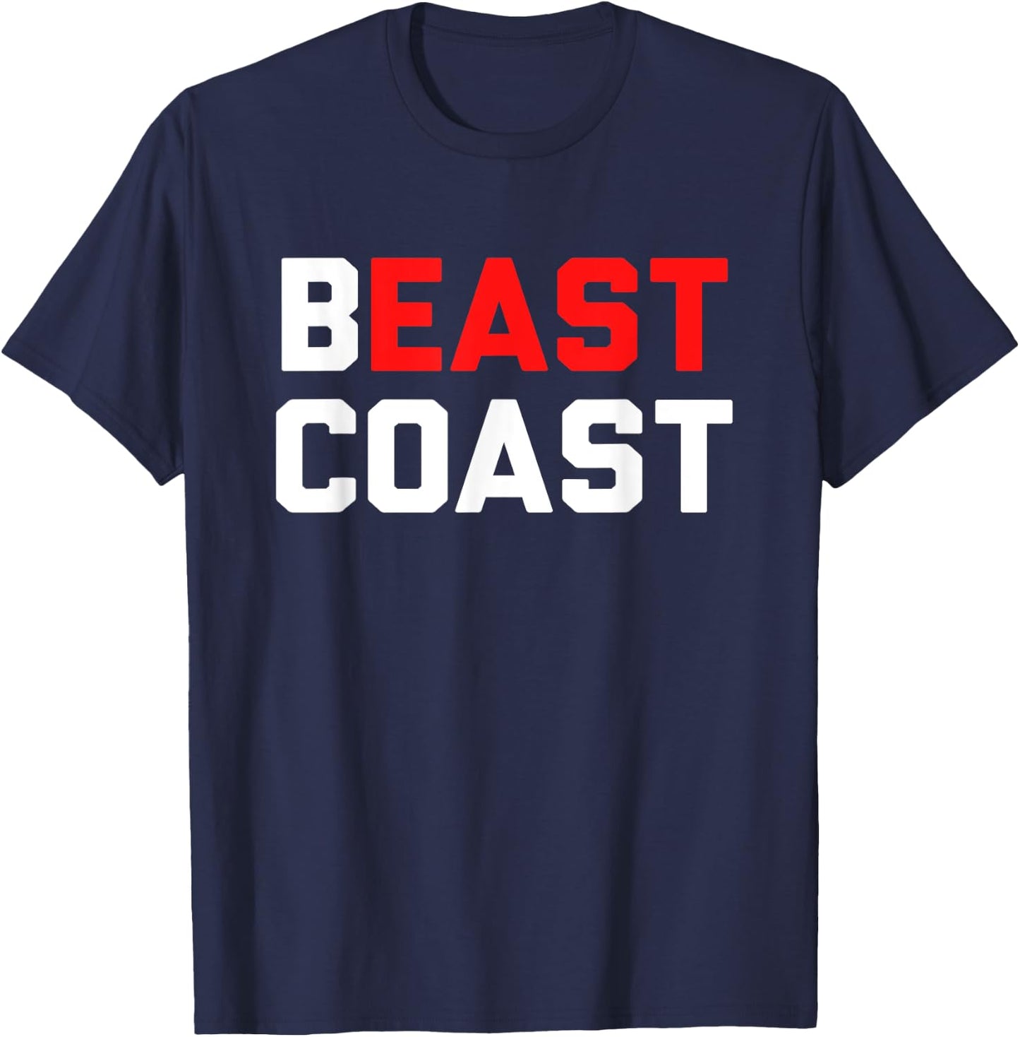 Beast Coast Novelty East Coast Gift T-Shirt - T-Shirt | Navy