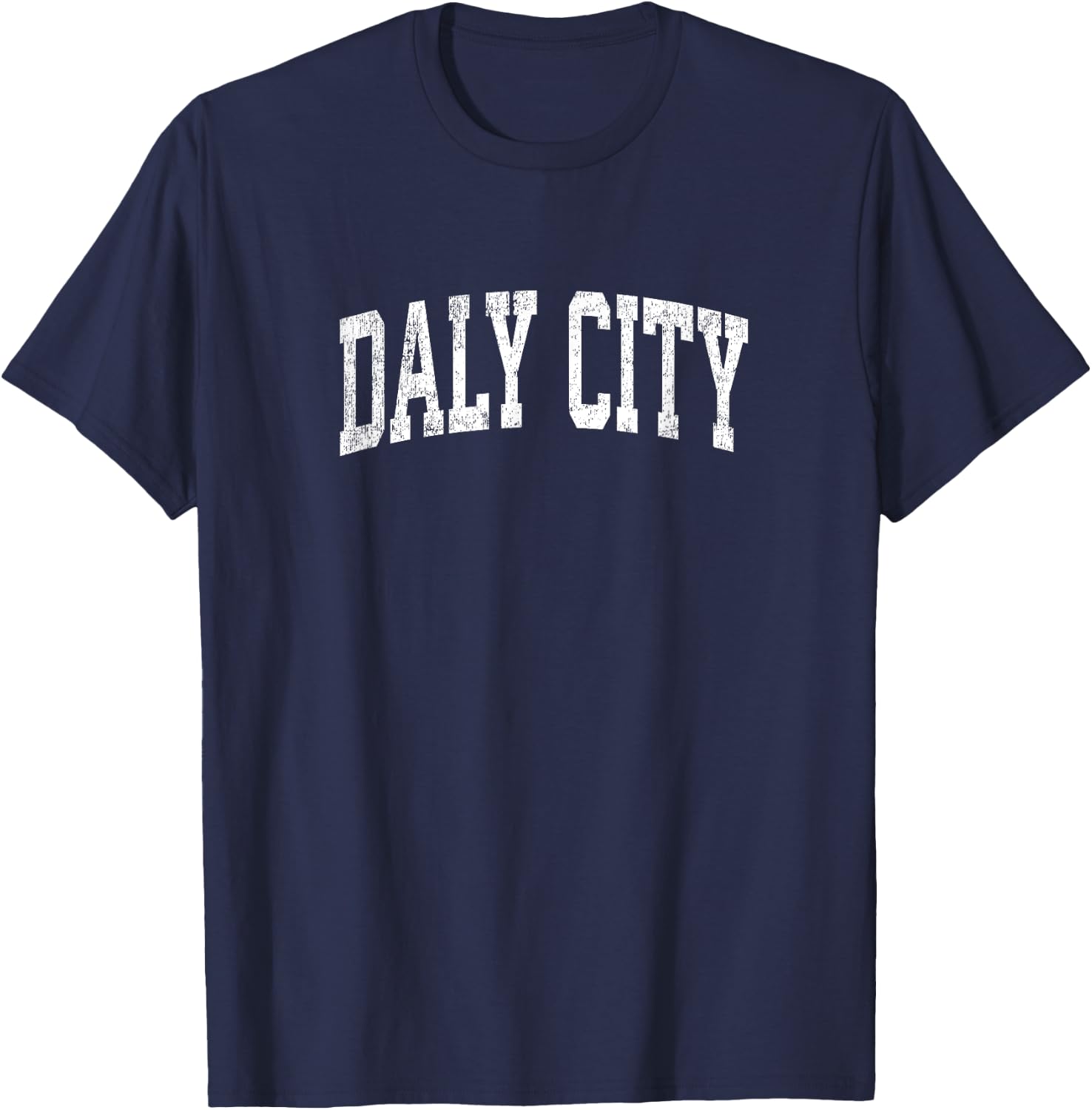 Daly City California CA Vintage Athletic Sports Design T-Shirt - T-Shirt | Navy