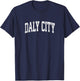 Daly City California CA Vintage Athletic Sports Design T-Shirt - T-Shirt | Navy