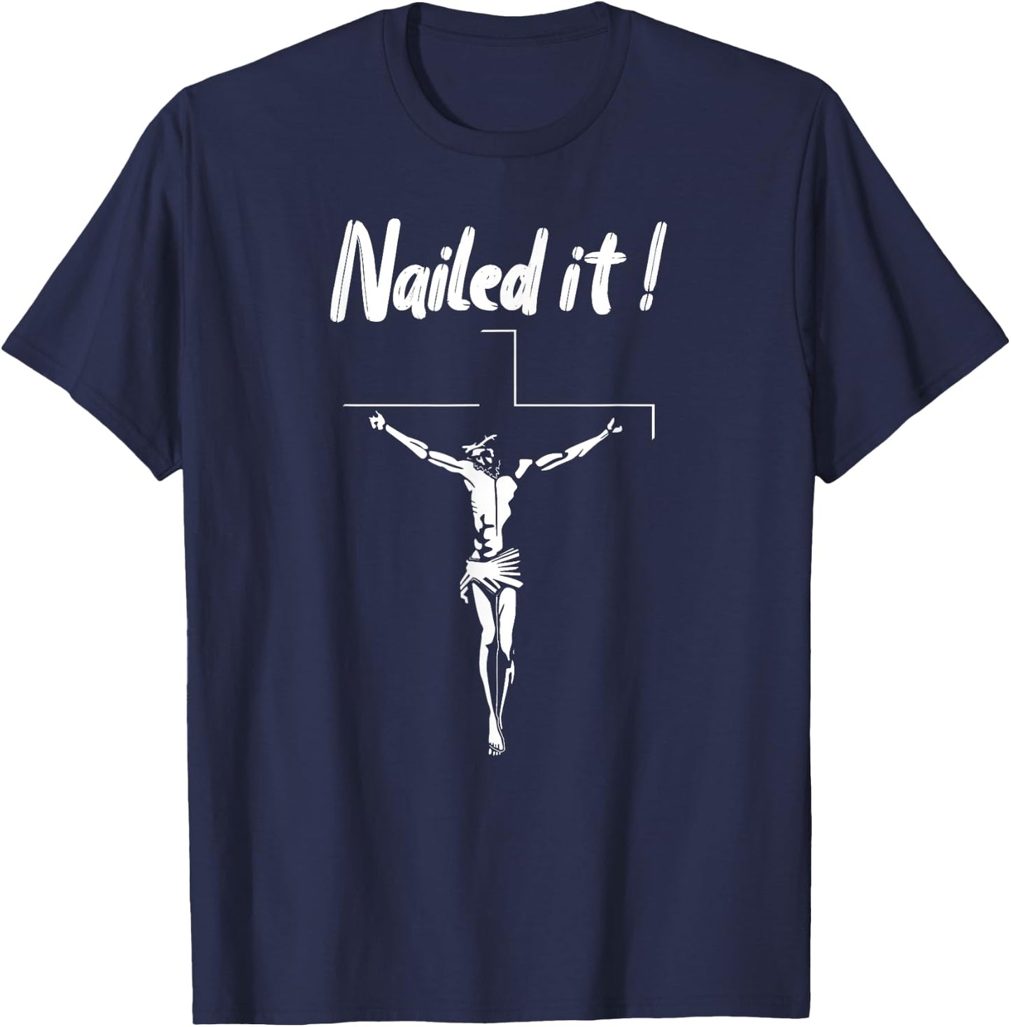 Jesus Nailed It Atheist Punk Goth T-Shirt - T-Shirt | Navy