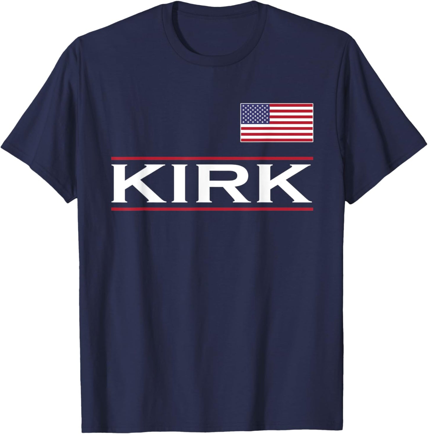KIRK Personalized Name Funny Birthday Gift T-Shirt - T-Shirt | Navy