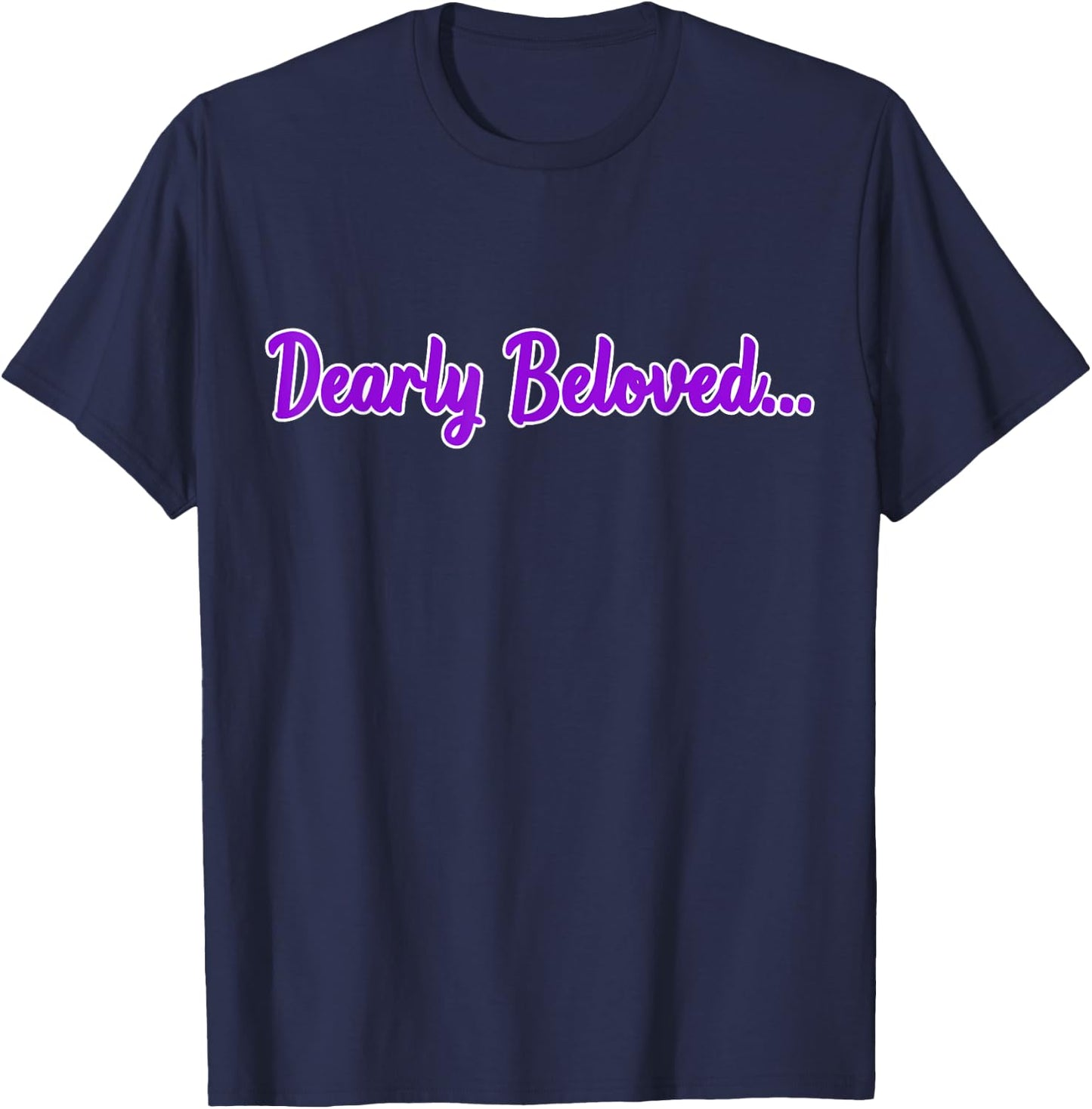 Dearly Beloved Purple 80s Retro Concert 1980's T-Shirt - T-Shirt | Navy