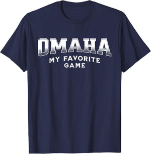 Poker My Favourite Game Omaha T-Shirt - T-Shirt | Navy