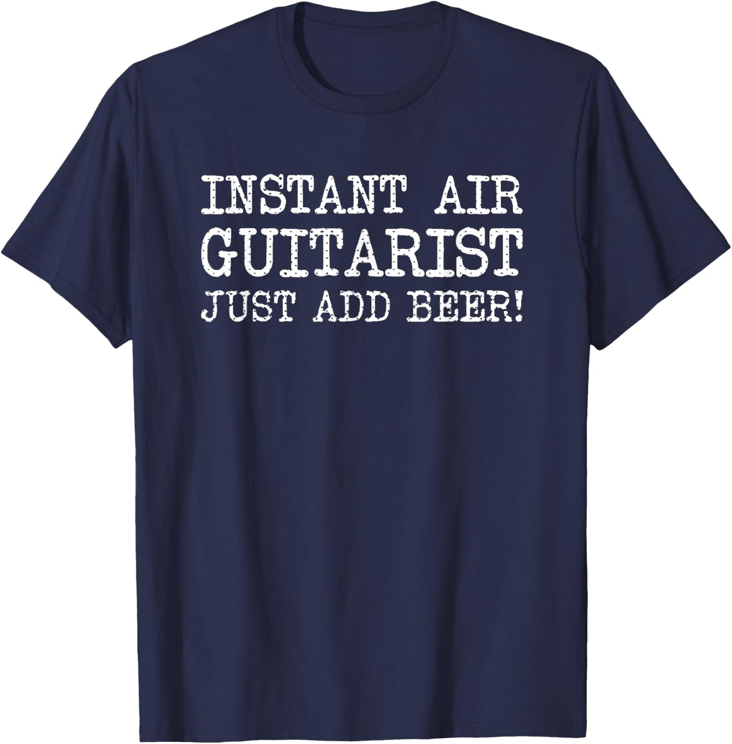 Funny Air Guitar Beer Drinking Guitarist T-Shirt - T-Shirt | Navy