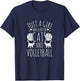 Volleyball Player A Girl Who Runs On Cats And Volleyball T-Shirt - T-Shirt | Navy