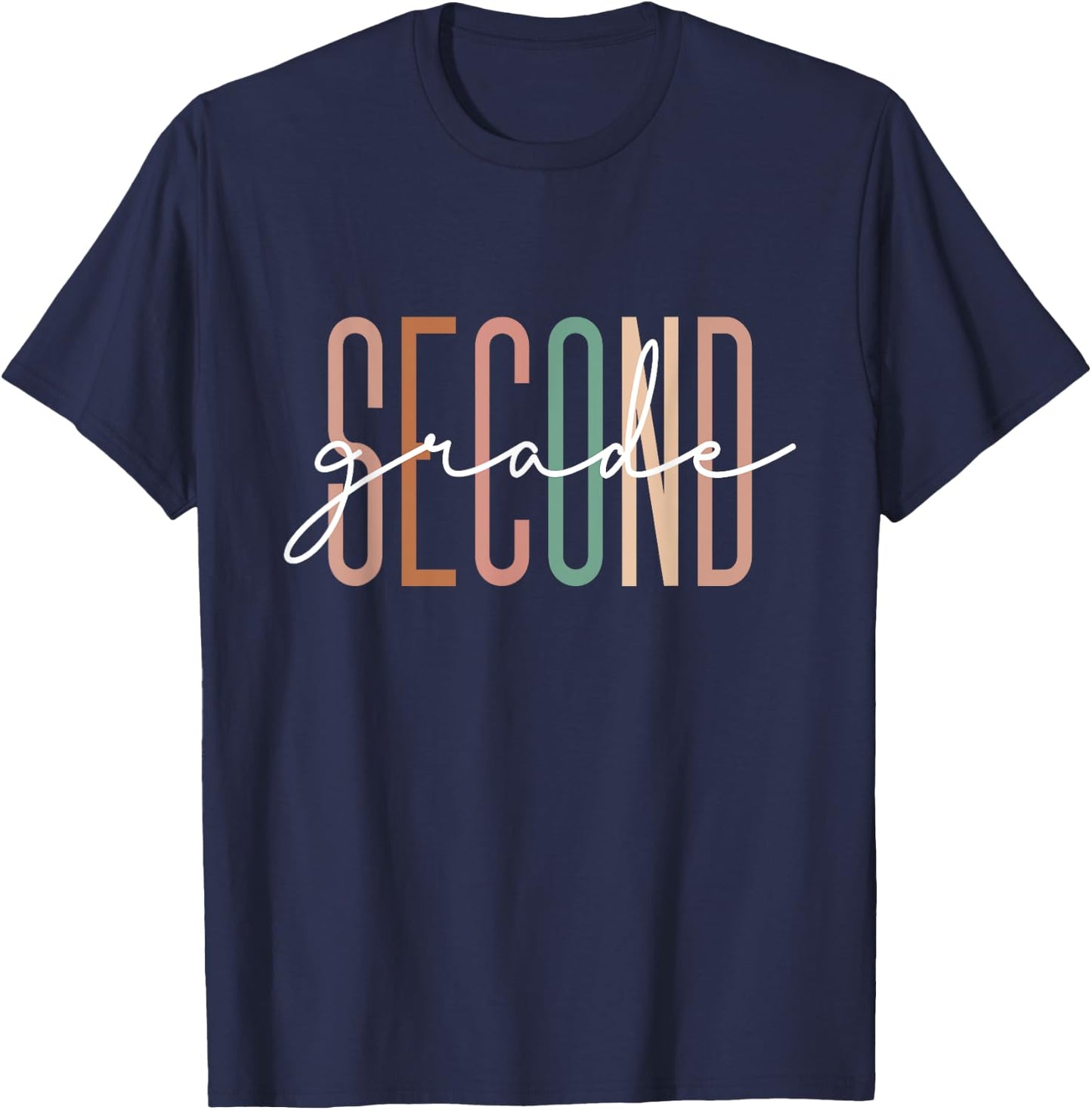 Second Grade Girls Boys Teacher Team 2nd Grade Squad T-Shirt - T-Shirt | Navy