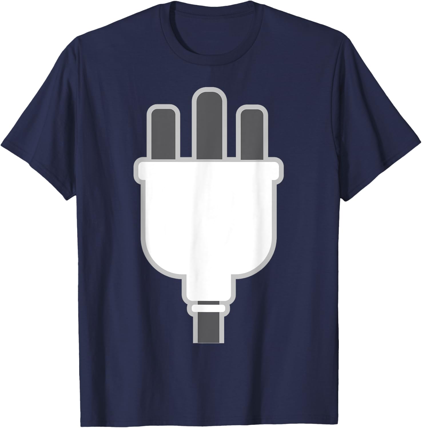 Plug Easy Plug And Socket Couple Halloween Costume T-Shirt - T-Shirt | Navy