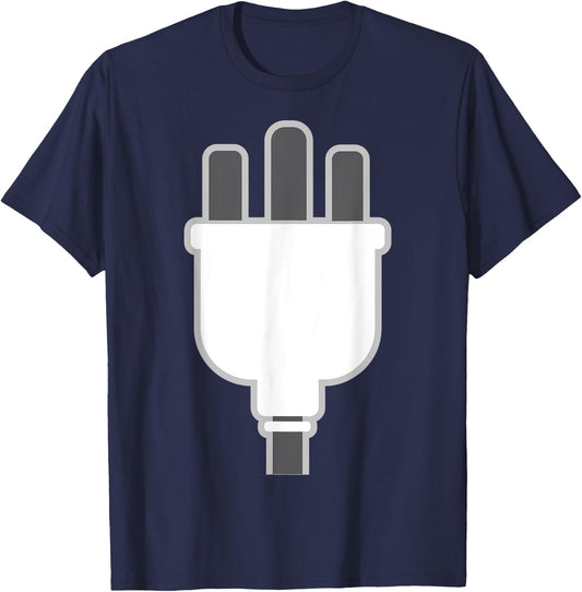 Plug Easy Plug And Socket Couple Halloween Costume T-Shirt - T-Shirt | Navy