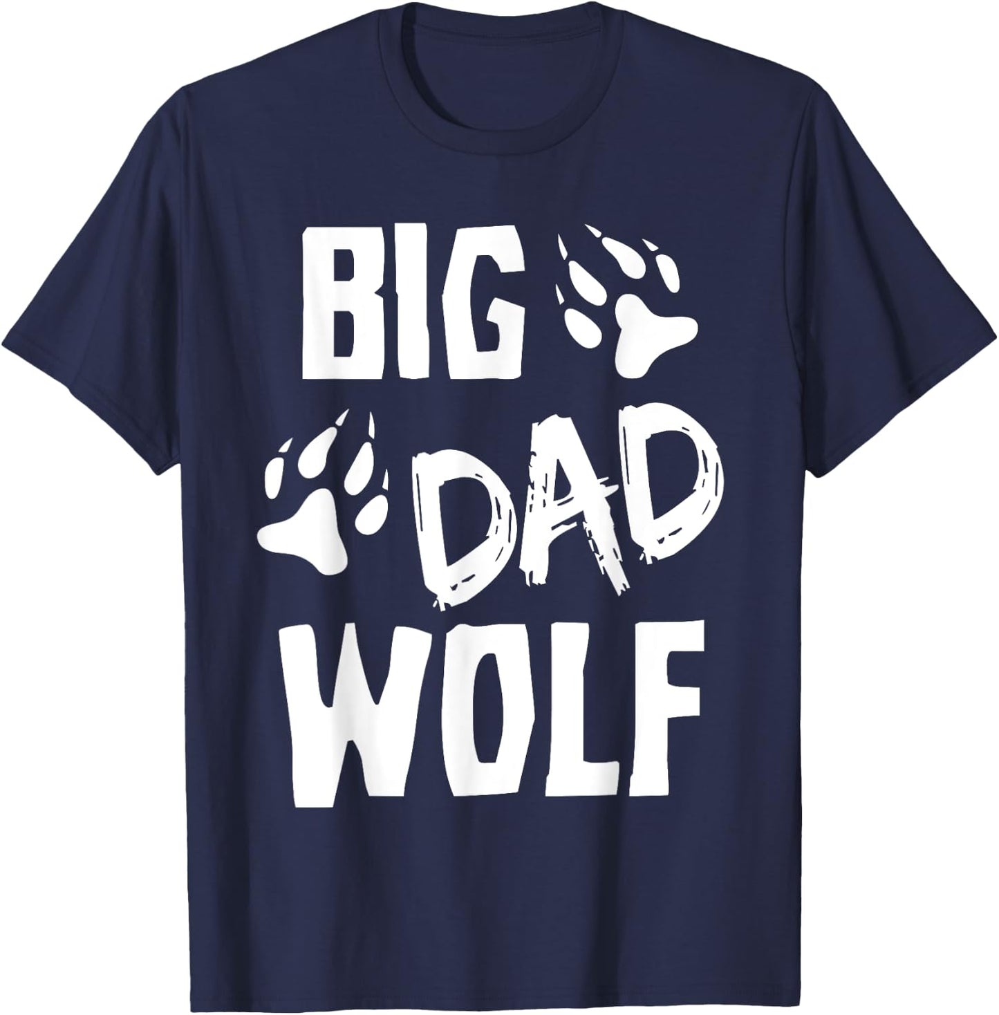 Halloween Shirt Dad Men Funny Costume Daddy Big Dad Wolf T-Shirt - T-Shirt | Navy