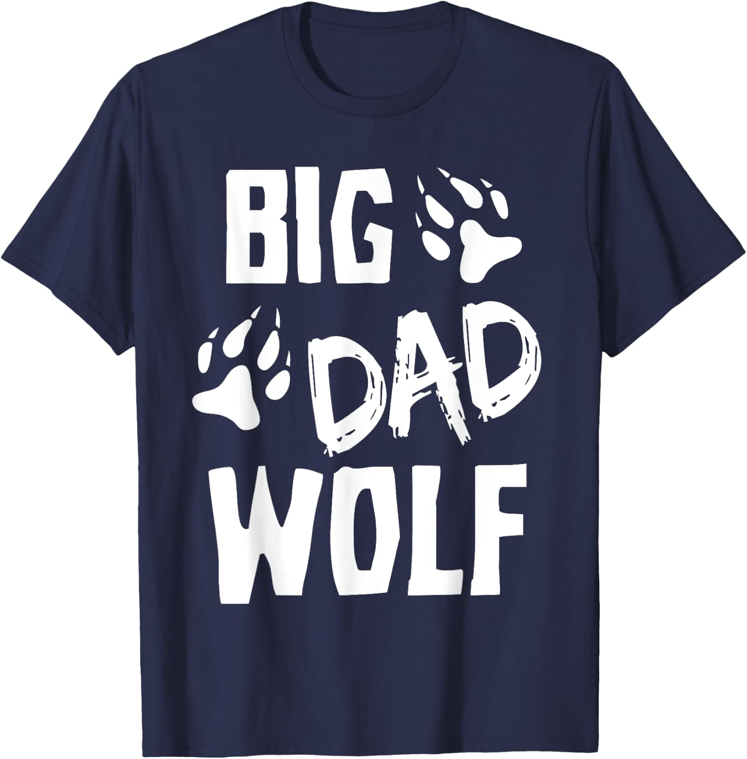 Halloween Shirt Dad Men Funny Costume Daddy Big Dad Wolf T-Shirt - T-Shirt | Navy