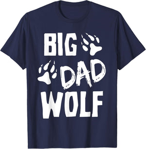 Halloween Shirt Dad Men Funny Costume Daddy Big Dad Wolf T-Shirt - T-Shirt | Navy