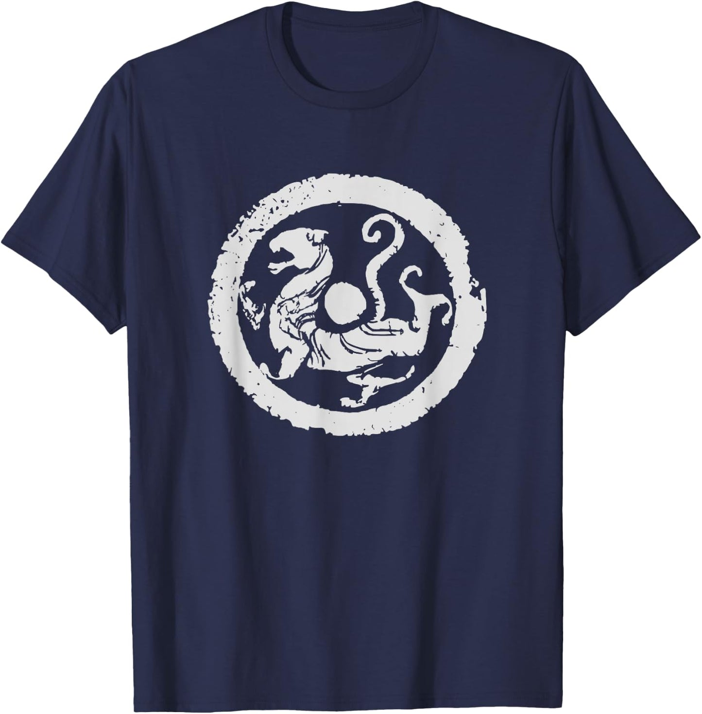 White Tiger of the West Baihu Ancient Chinese Smbol T-Shirt - T-Shirt | Navy