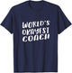 World's Okayest Coach Funny T Shirt Best Sport Team Gift T-Shirt - T-Shirt | Navy