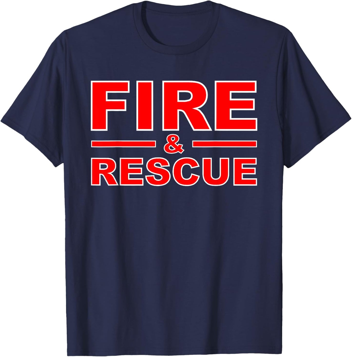Fire Rescue Fire Fighter Fireman Kids Youth Adult Boys Girls T-Shirt - T-Shirt | Navy