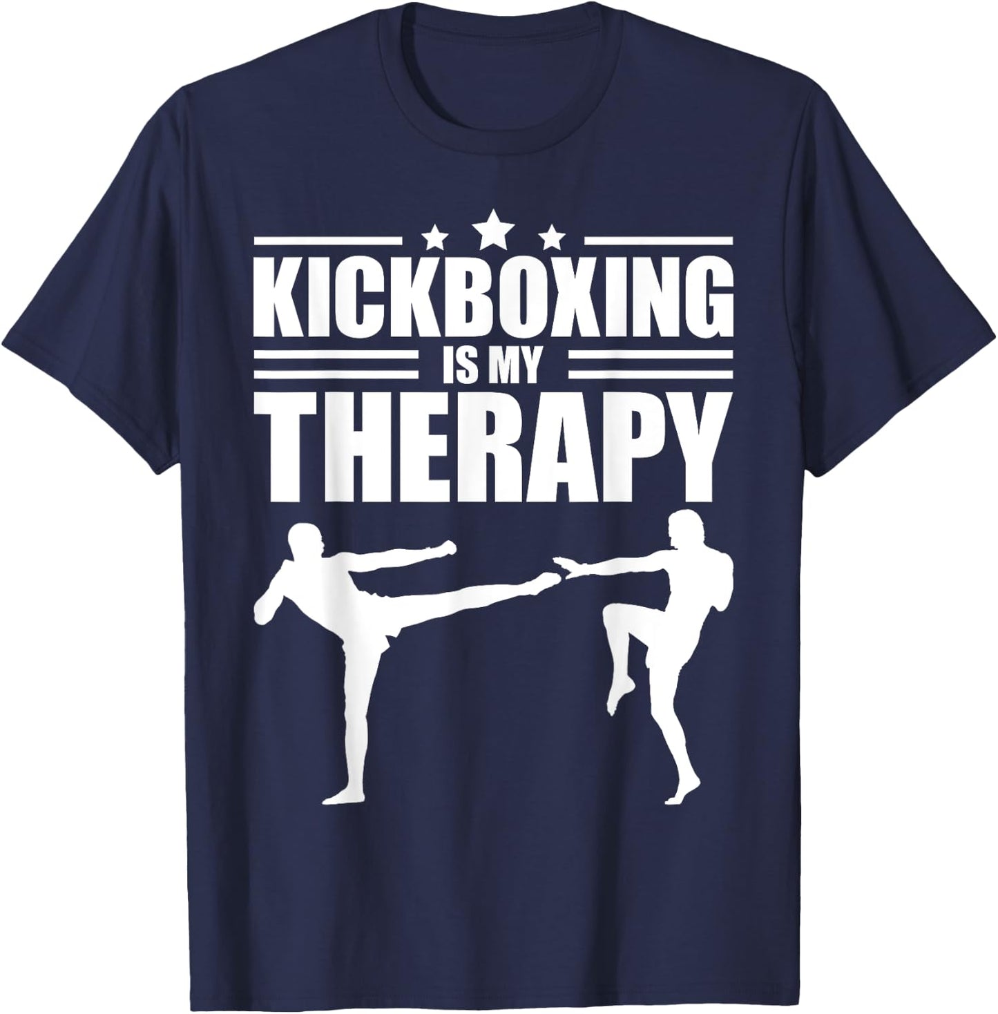Cool Kickboxing Women Kickboxer Workout Exercise T-Shirt - T-Shirt | Navy