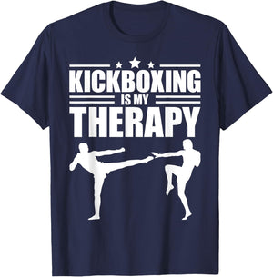 Cool Kickboxing Women Kickboxer Workout Exercise T-Shirt - T-Shirt | Navy