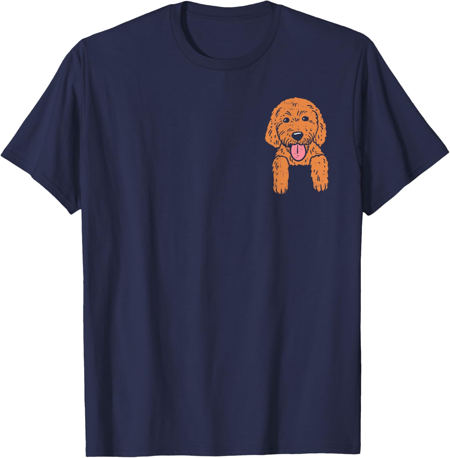 Goldendoodle Pocket Cute Dog Pet Lover Owner Men Women Gift T-Shirt - T-Shirt | Navy