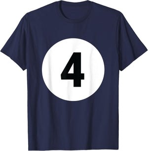 8 Pool Ball 4 Billiards Costume Halloween Group Matching T-Shirt - T-Shirt | Navy