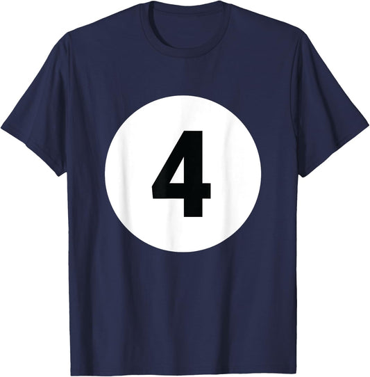 8 Pool Ball 4 Billiards Costume Halloween Group Matching T-Shirt - T-Shirt | Navy