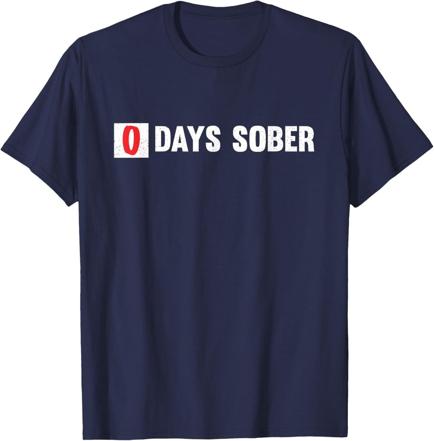 0 Days Sober Beer and Vodka T-Shirt - T-Shirt | Navy
