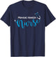 Stethoscope Mental Health Nurse T-Shirt - T-Shirt | Navy