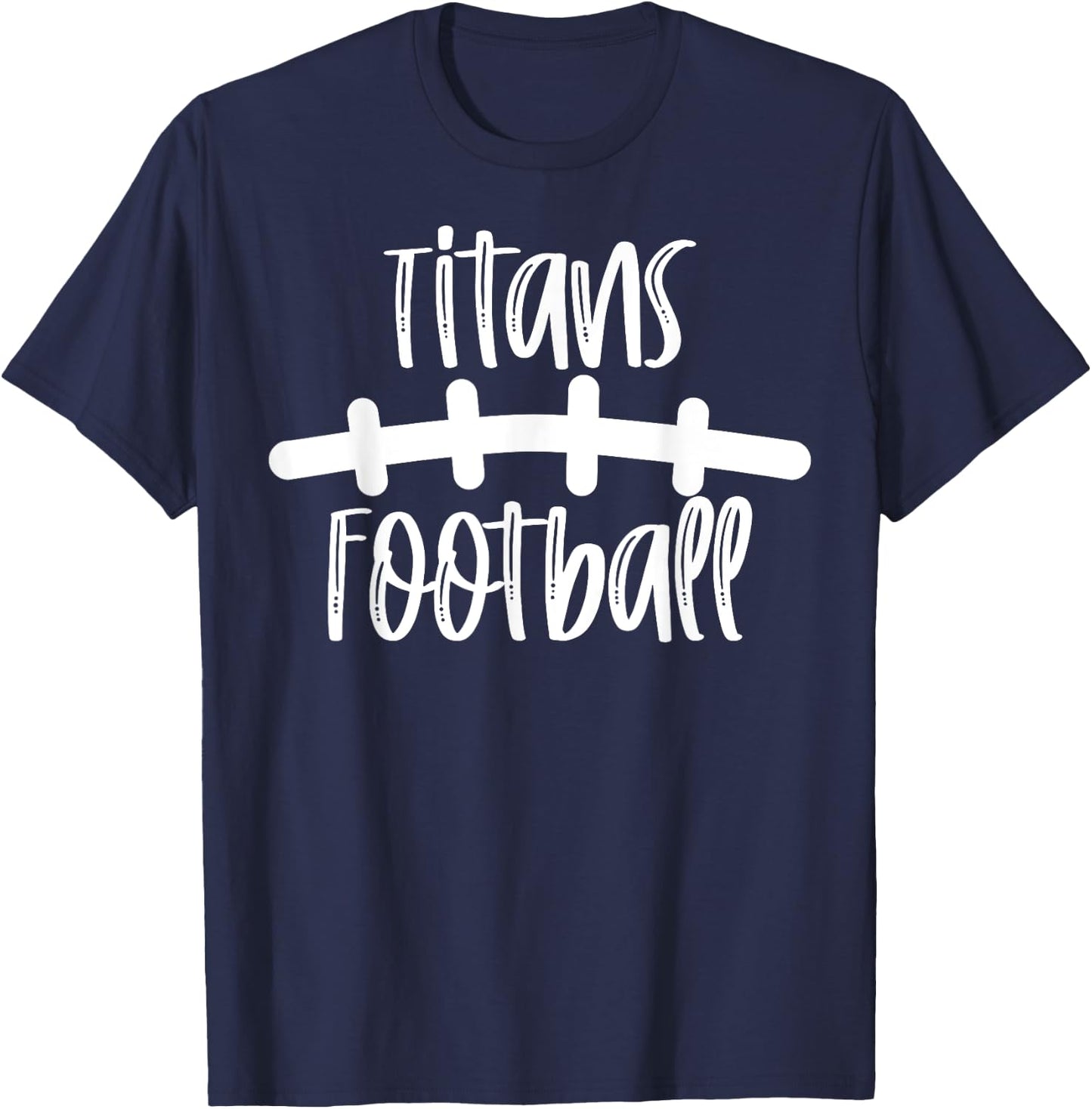 Titans Football School Spirit Team Mascot Game Night T-Shirt - T-Shirt | Navy